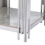 Belini End Table - Sintered Stone & Stainless Steel - Image 5