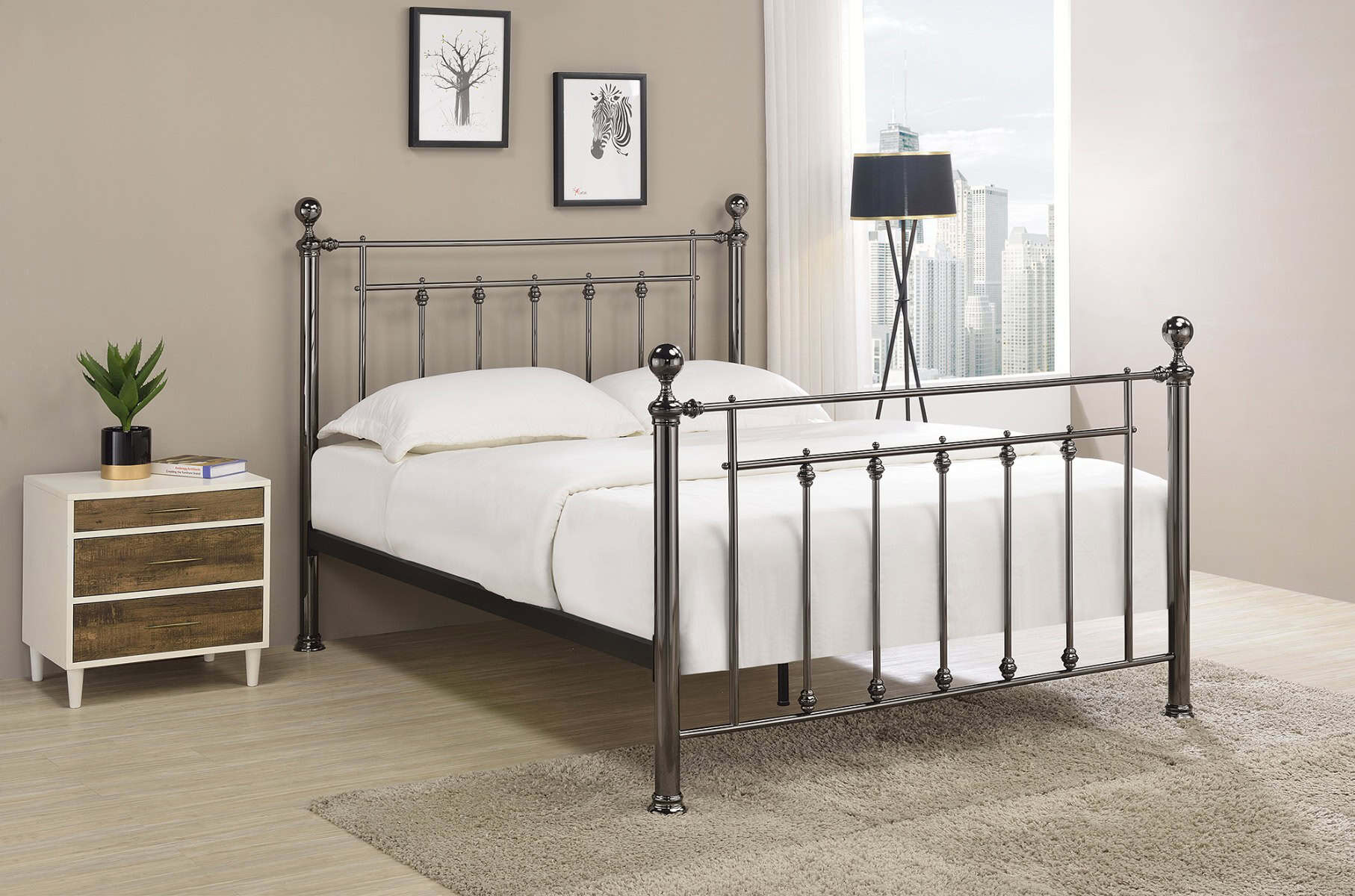 Limelight Libra 5ft Bedframe – Black Chrome