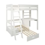 Kids Avenue Estella White Highsleeper with Desk, Storage and Black Sofa Bed - Image 3
