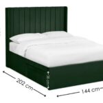 Leigha 4ft6 Bedframe - Green Velvet - Image 10
