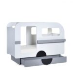 Tourpet Caravan Bed - Vapor Grey & White - Image 4