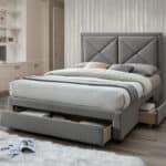 Limelight Cezanne 4ft6 3 Drawer Bedframe - Grey Marl - Image 1