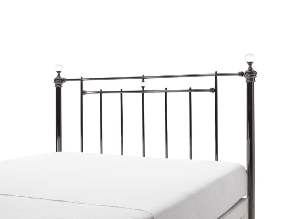 4ft Clara Black Nickel Headboard