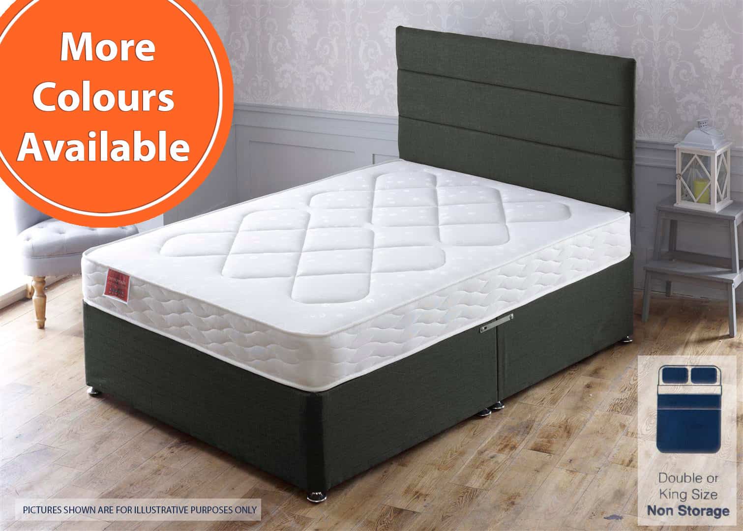 Apollo 4ft Damask Bed