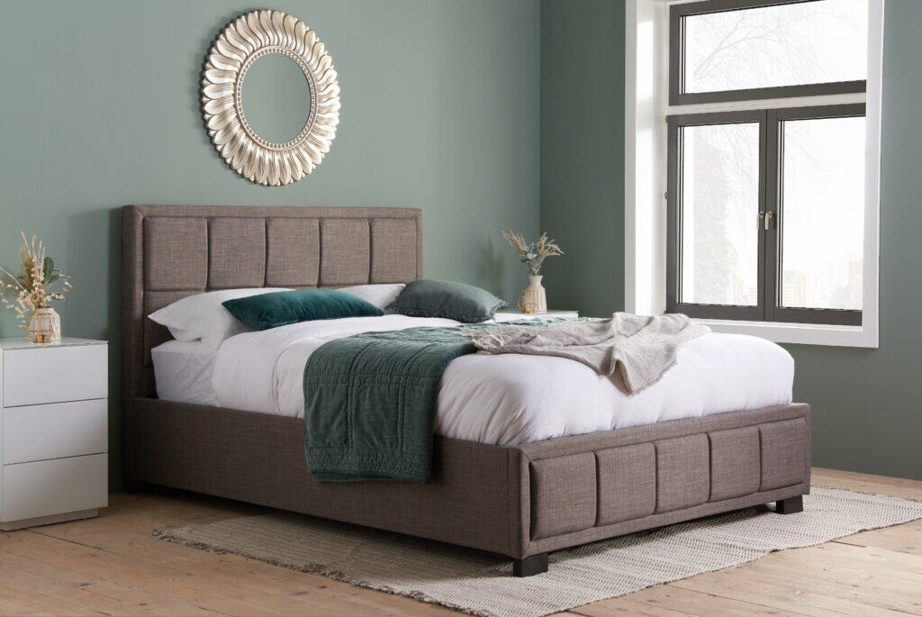 5ft Hannover Bed - Grey Fabric