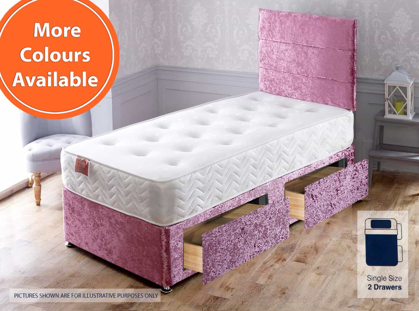 Apollo 2ft6 Hera 2 Drawer Bed