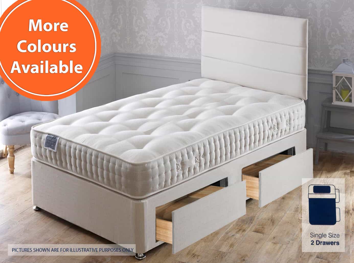 Apollo 2ft6 Hercules 2 Drawer Bed