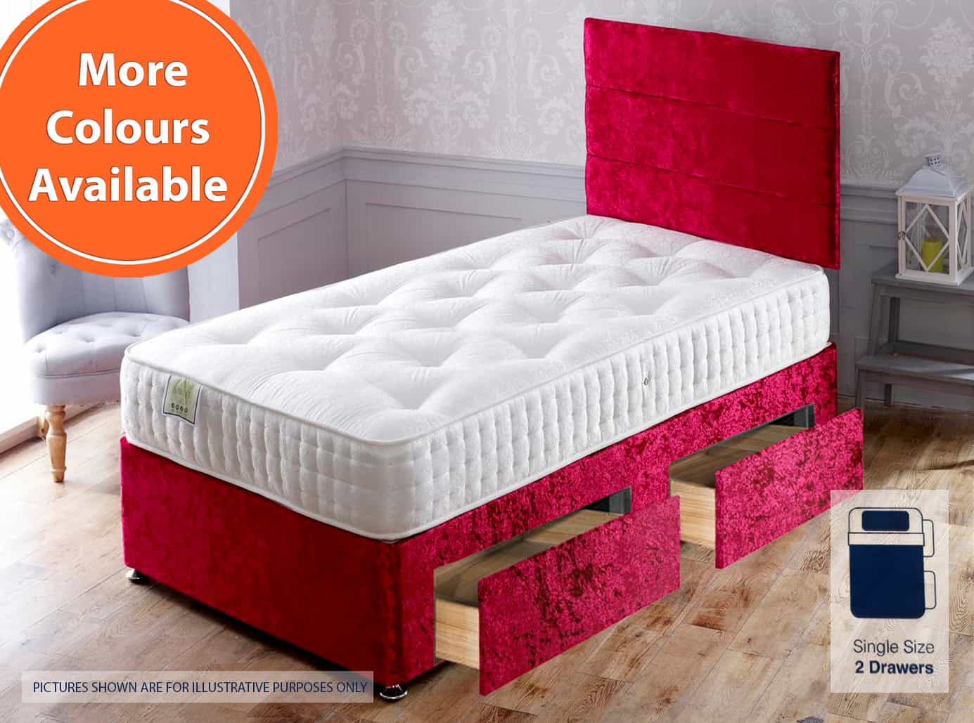 Apollo 2ft6 Jubilee 2 Drawer Bed