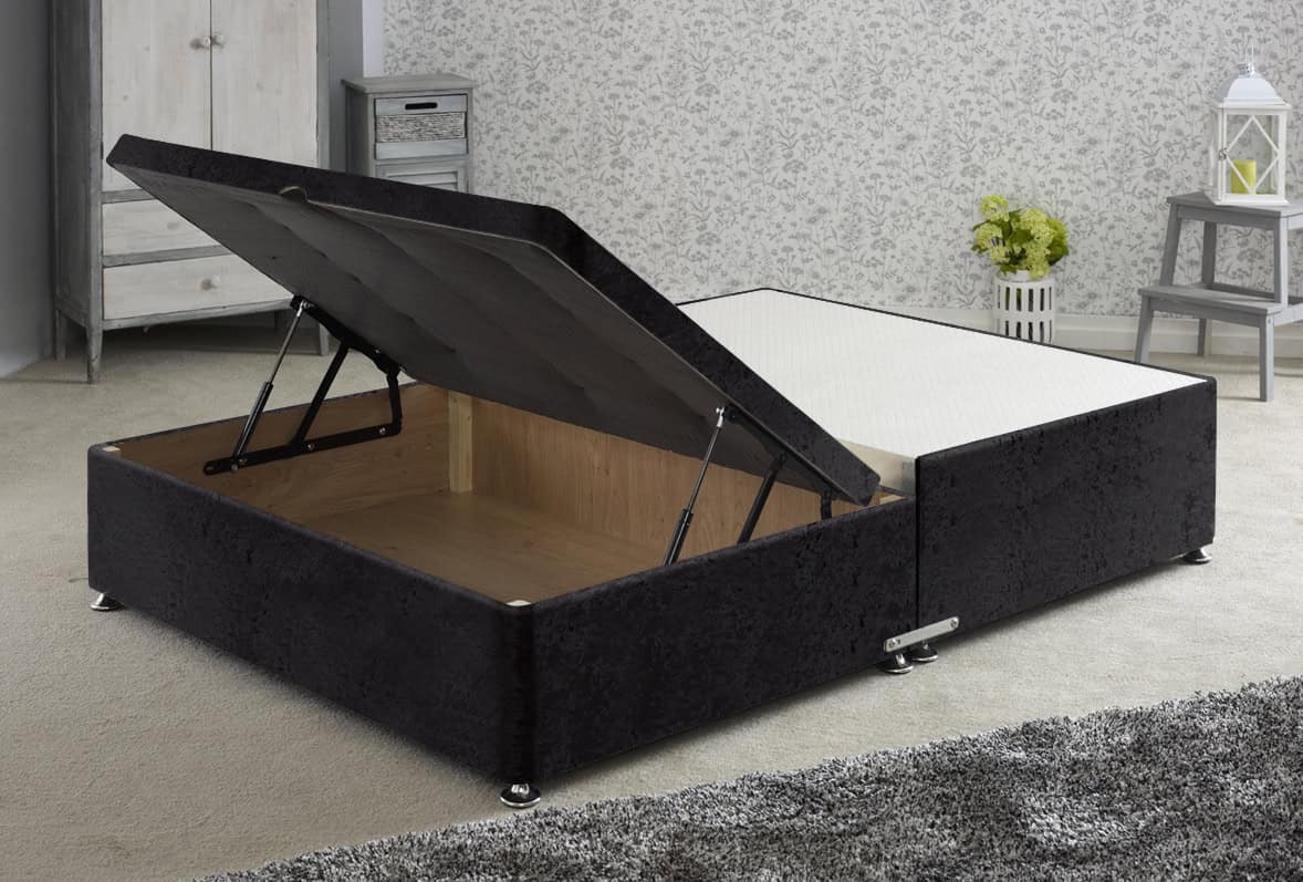 Apollo 5ft Glitz Black Jumbo Ottoman Base