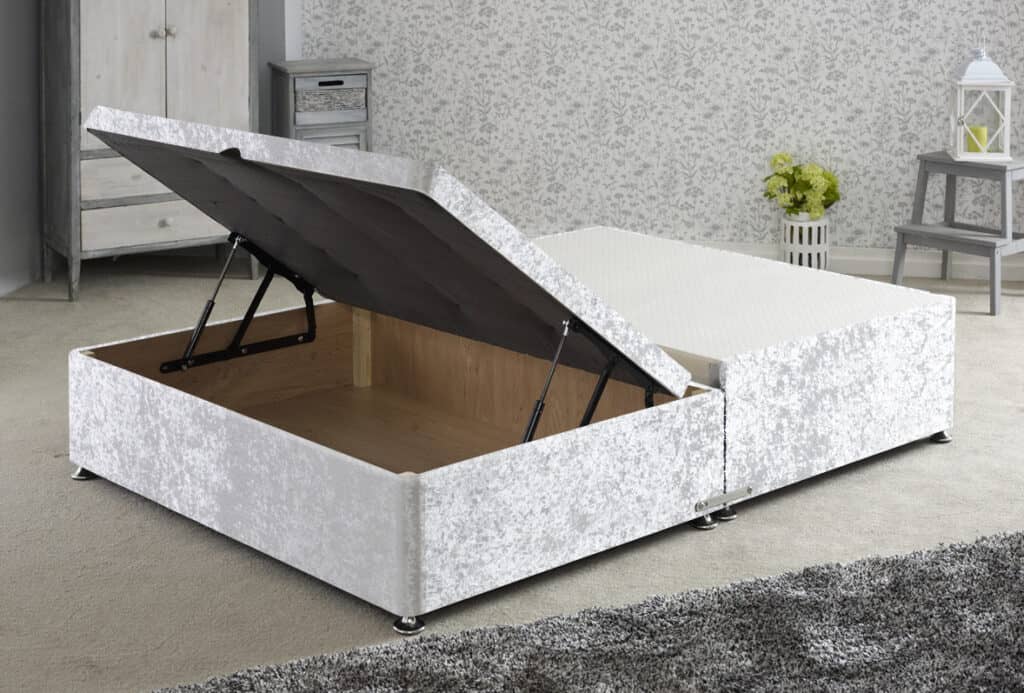 Apollo 5ft Glitz Ice White Jumbo Ottoman Base