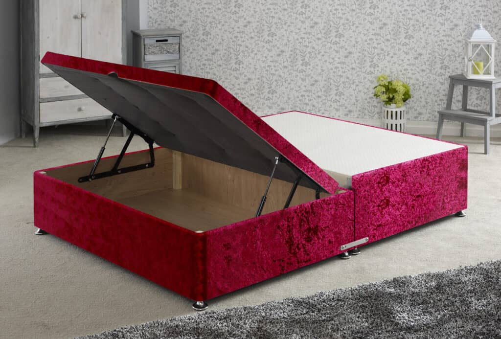Apollo 5ft Glitz Red Jumbo Ottoman Base