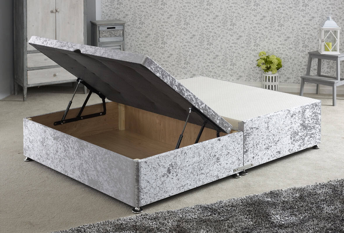 Apollo 6ft Glitz Silver Jumbo Ottoman Base