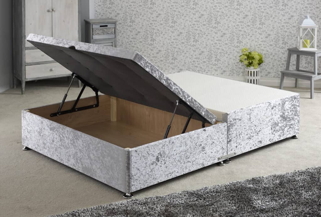 Apollo 4ft6 Glitz Silver Jumbo Ottoman Base