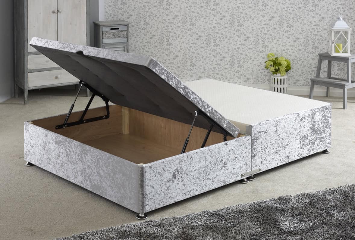 Apollo 4ft6 Glitz Silver Jumbo Ottoman Base