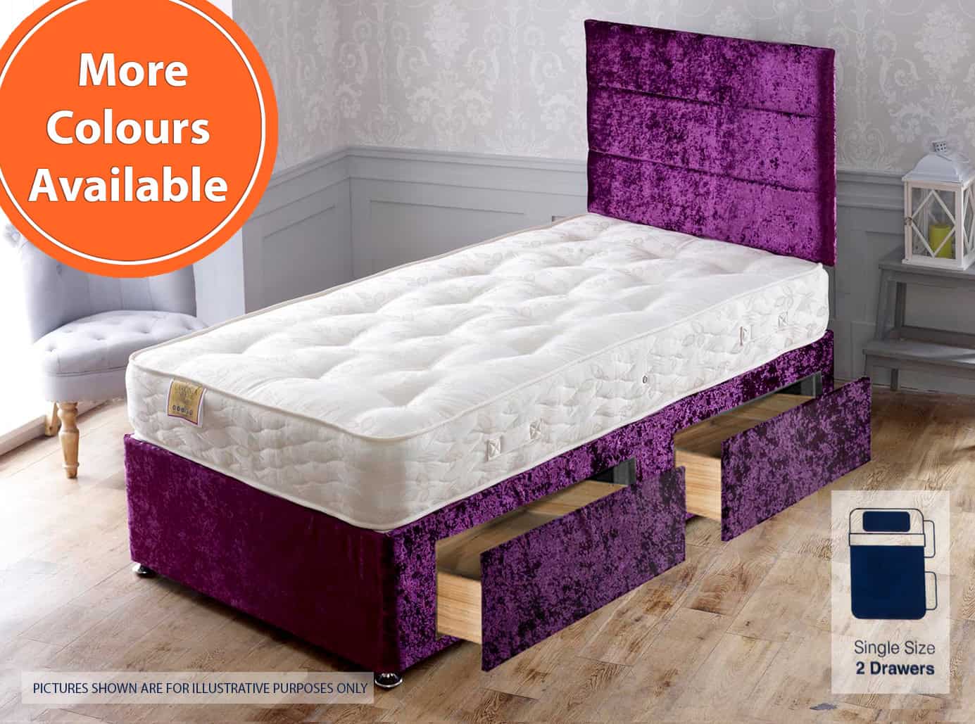 Apollo 2ft6 Lakonia 2 Drawer Bed