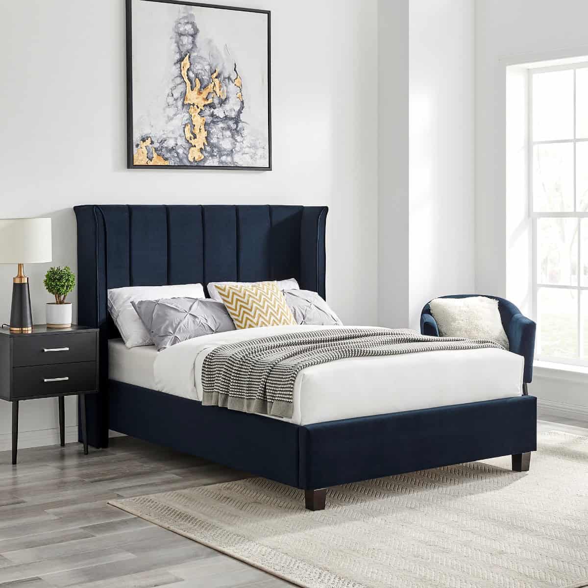 Limelight Polaris 5ft Bedframe – Navy Blue