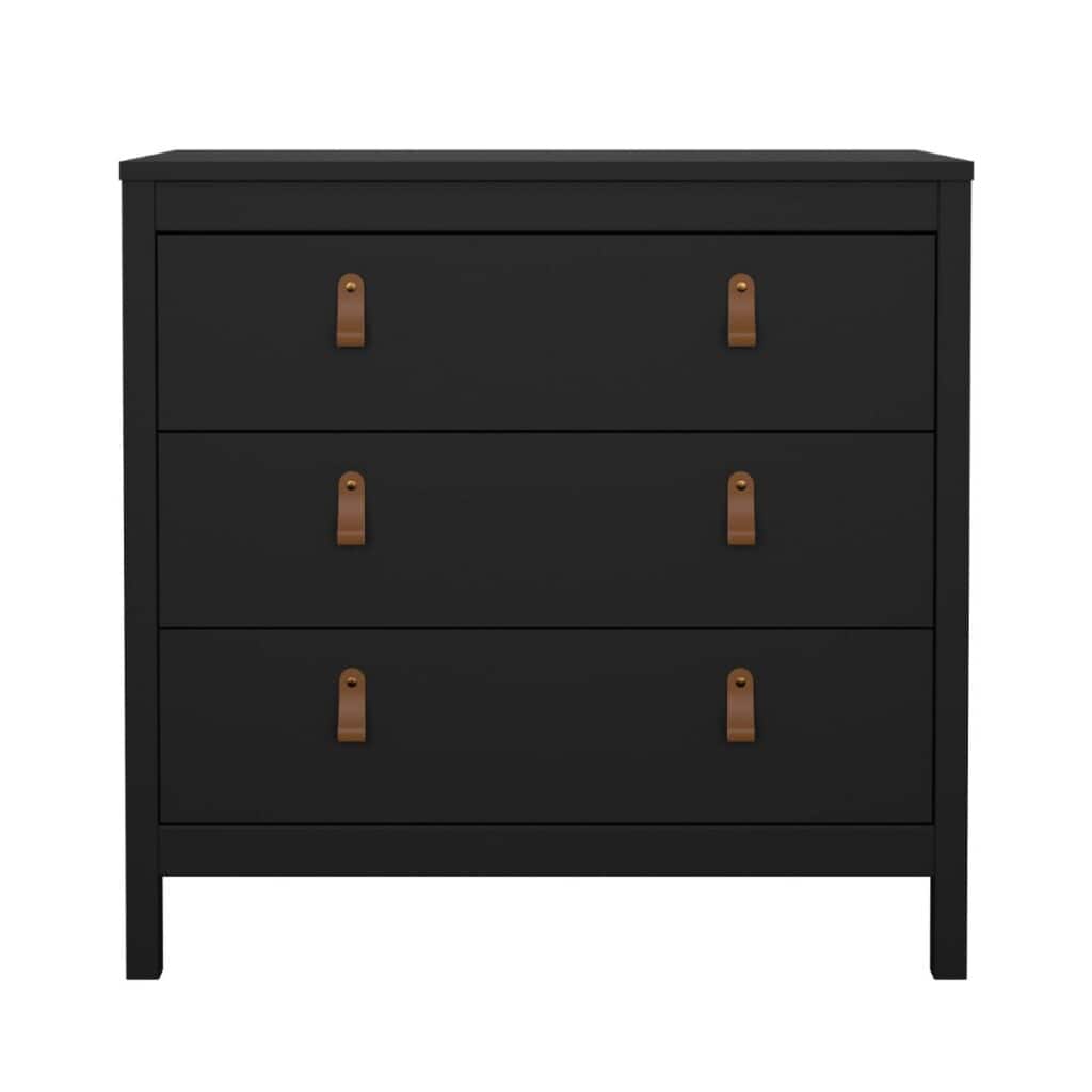 Madrid 3 Drawer Chest - Black