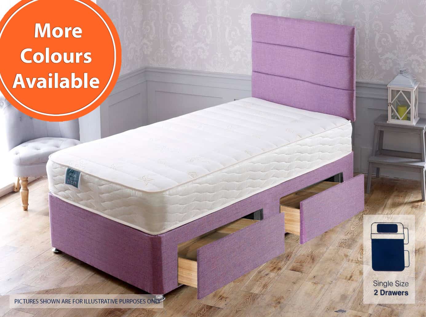 Apollo 2ft6 Midas 2 Drawer Bed