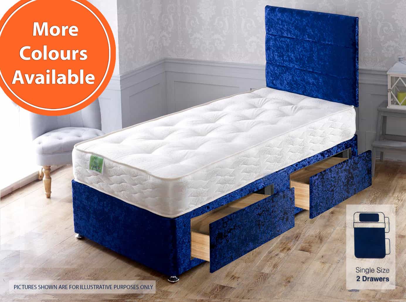 Apollo 2ft6 Nike 2 Drawer Bed