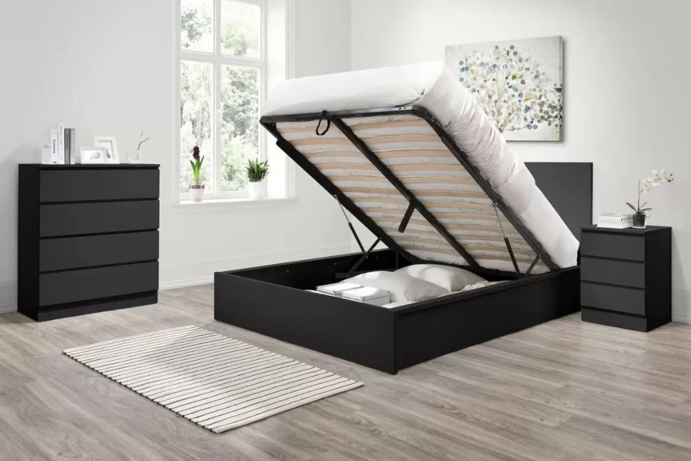 5ft Oslo Ottoman Bedframe – Black