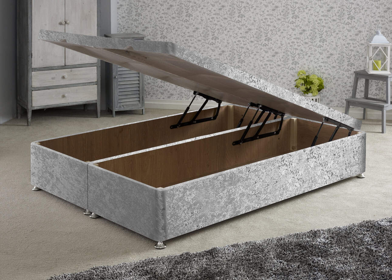 Apollo 4ft Glitz Silver Front Opening Ottoman Base