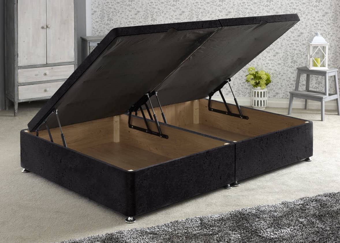 Apollo 4ft Glitz Black Side Ottoman Base | Buy Online | Beds.ie
