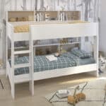 Parisot White Tam Tam Bunk Bed with White/Oak Shelves & Irish Made Mattresses - Image 1