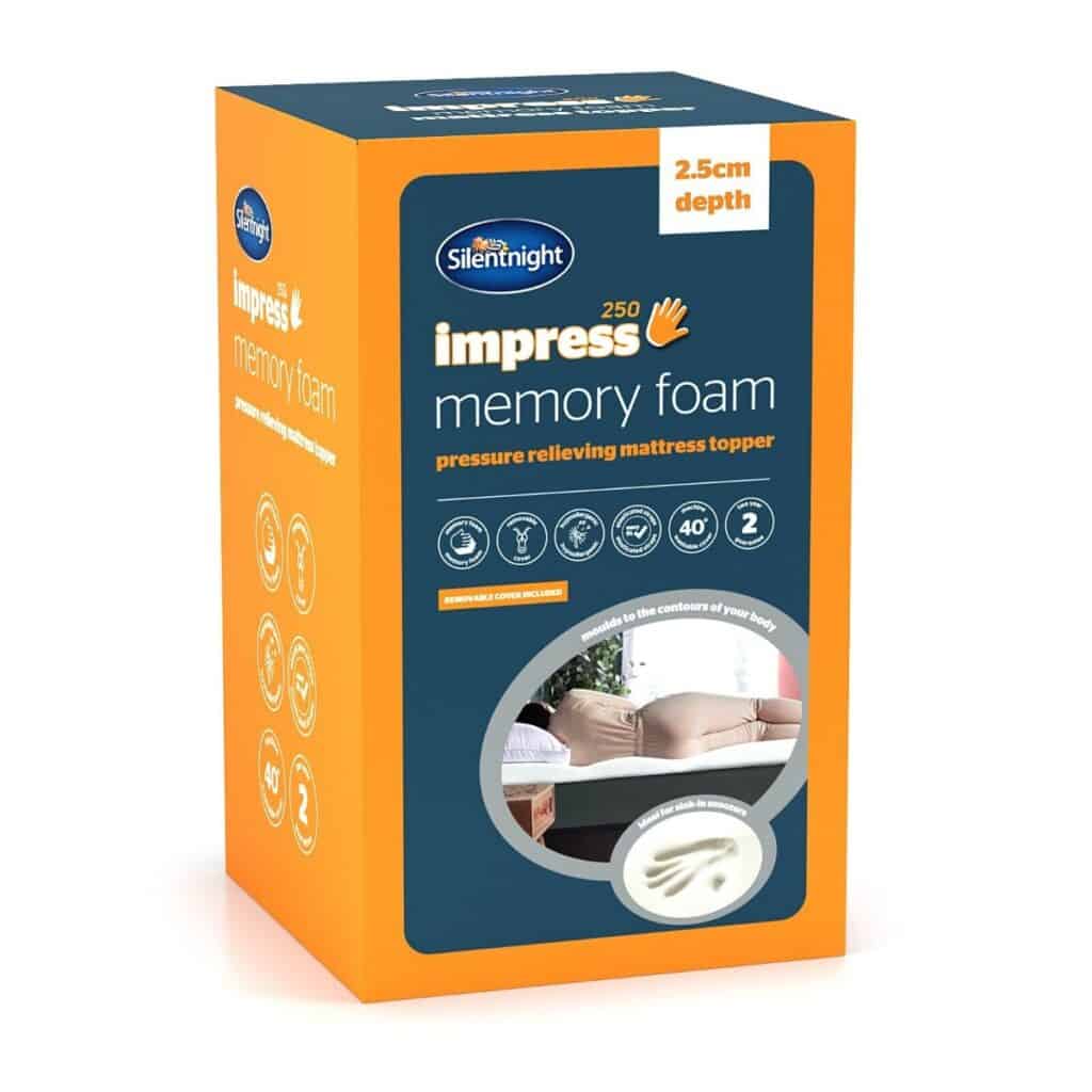 Silentnight Impress Memory Foam Mattress Topper - 4ft6 Double