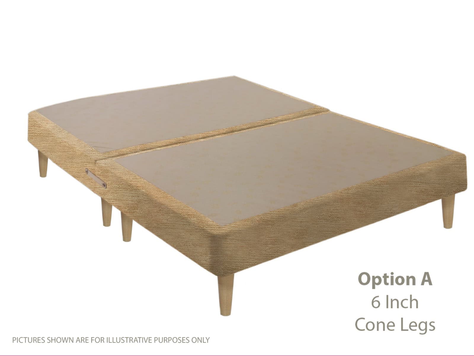 Apollo 5ft Beige Shallow Divan Base on Legs