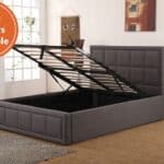 4ft Sia Ottoman Bedframe - Grey - Image 2