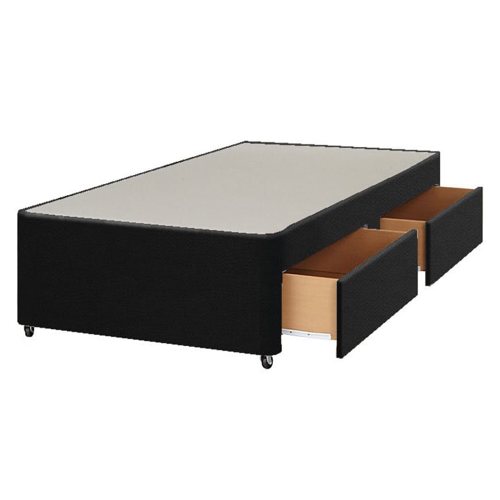 Apollo 3ft Black 2 Drawer Divan Base