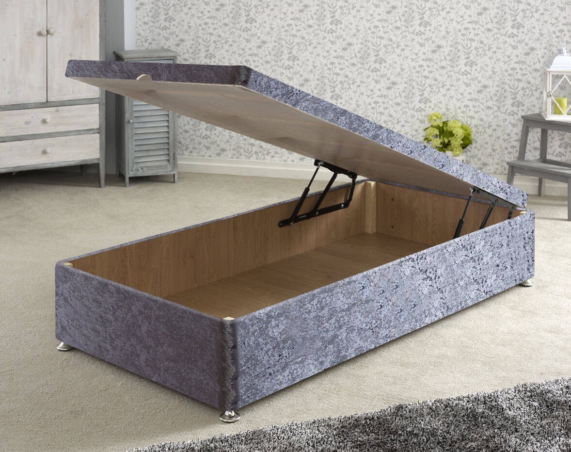 Apollo 3ft Glitz Grey Front Opening Ottoman Base