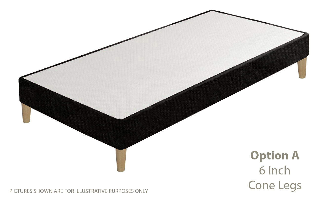 Apollo 2ft6 Black Shallow Divan Base on Legs | Buy Online | Beds.ie