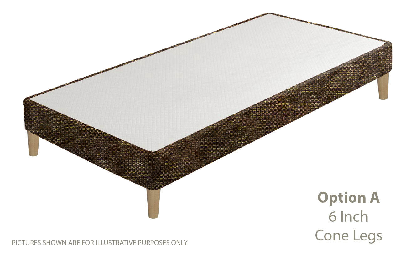 Apollo 2ft6 Brown Shallow Divan Base on Legs | Buy Online | Beds.ie