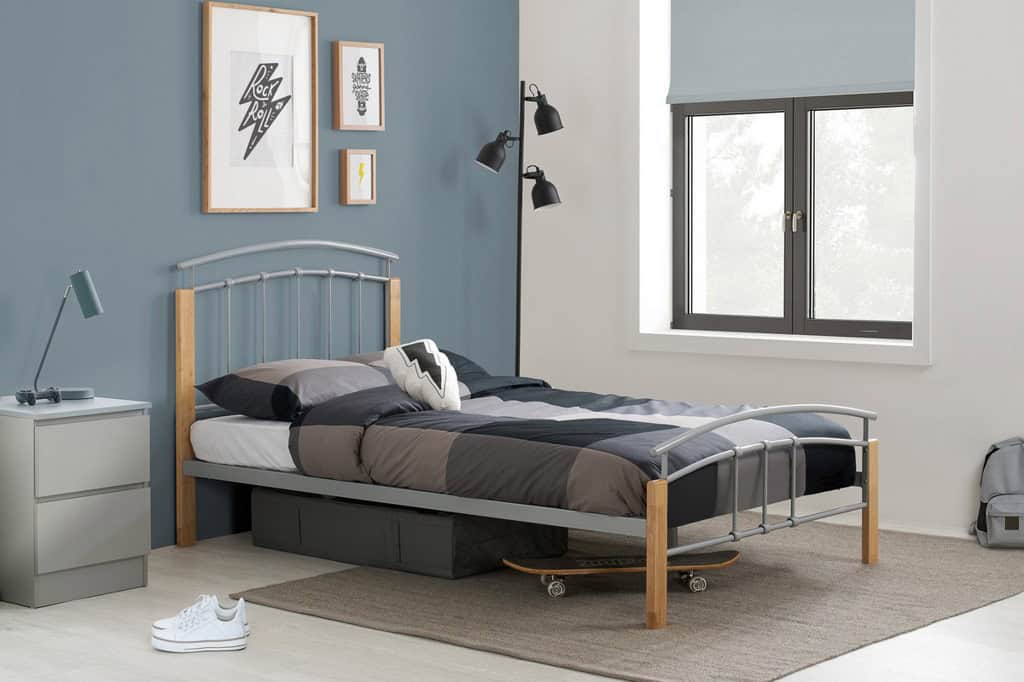 3ft Tetras Beech/Silver Bedframe