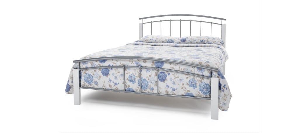 4ft Tetras White/Silver Bedframe