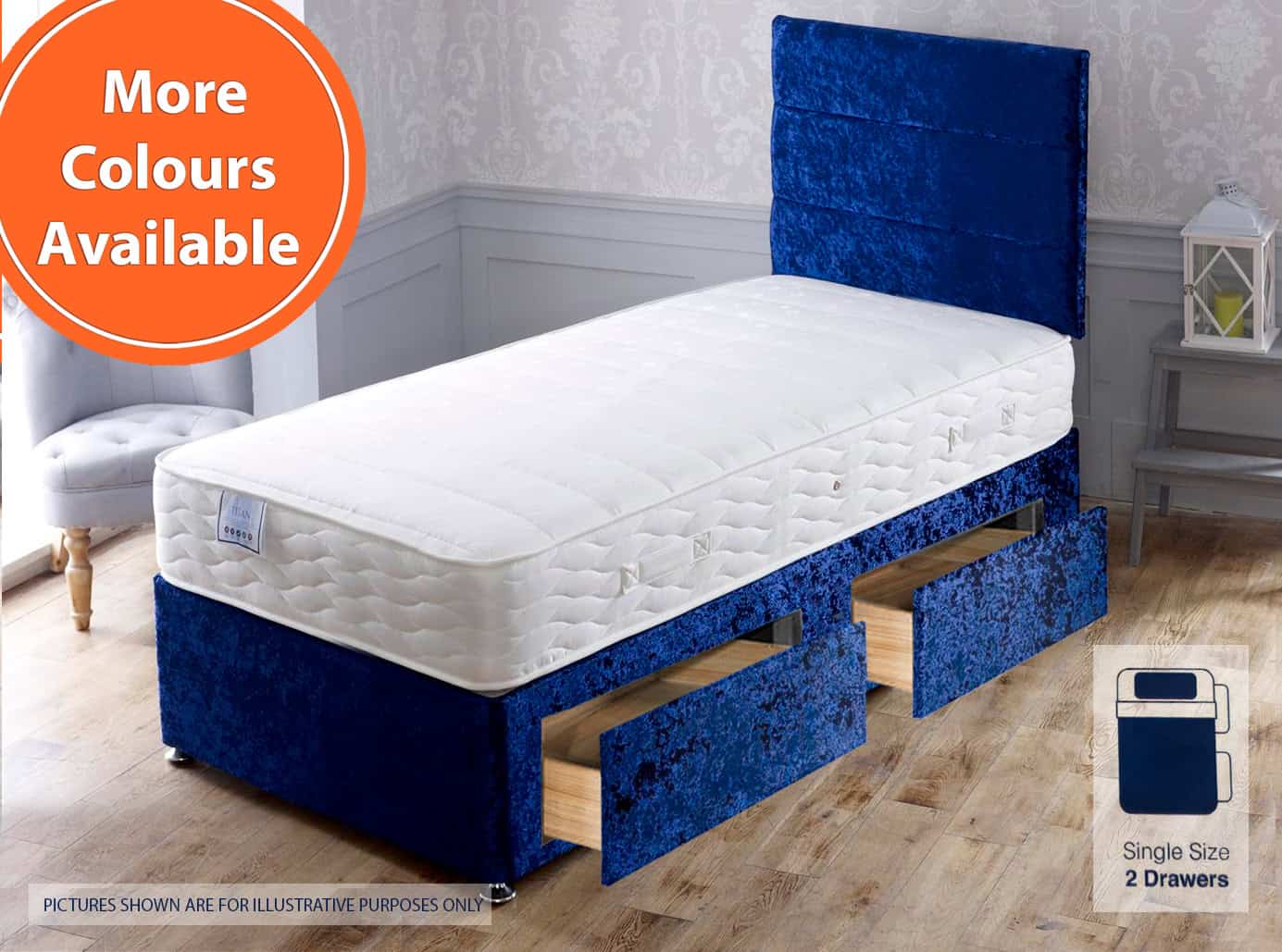 Apollo 2ft6 Titan 2 Drawer Bed