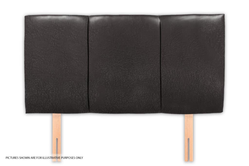 Granada 3ft Headboard - Black Faux Leather