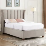 Mia 5ft Ottoman Bedframe - Taupe Velvet - Image 2