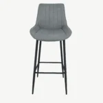 Anglia Bar Stool - Antique Grey PU - Image 1