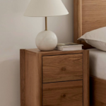 Limelight 2 Drawer Bedside Table - Oak - Image 1