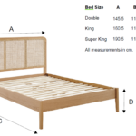 Limelight Giselle 5ft Rattan Bedframe - Oak - Image 2