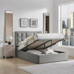 Limelight Carmen 6ft Ottoman Bedframe - Silver - Image 1