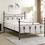 Limelight Gamma 4ft6 Bedframe - Antique Nickel - Image 1