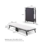 Jaybe Hideaway 2ft3 Folding Bed with e-Fibre Mattress - 123701 - Image 3