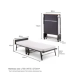 Jaybe Rollaway Memory 2ft6 Folding Bed - 125810 - Image 2