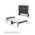 Jaybe Grand 4ft Folding Bed with e-Pocket Mattress - 126205 - Image 2