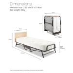Jaybe Crown Premier Folding bed - 2ft6 - 106801 - Image 3