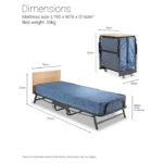Jaybe Crown Windermere Folding bed - 2ft6 - 106802 - Image 3