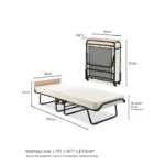 Jaybe Visitor Contract Folding Bed - 2ft6 - 107802 - Image 3